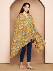 Mustard Floral Cotton Nursing Cover