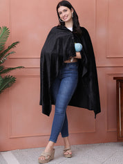 Black Solid Velour Nursing Cover