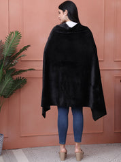 Black Solid Velour Nursing Cover