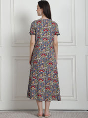 Geometric Print Multi Rayon Maternity Nightdress