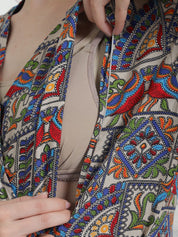 Geometric Print Multi Rayon Maternity Nightdress