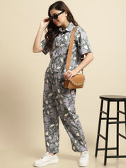 Green Sanganeri Handblock Floral Print Co-ord Set