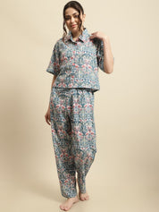 Blue Sanganeri Block Print Co-ord Set