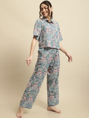 Blue Sanganeri Block Print Co-ord Set