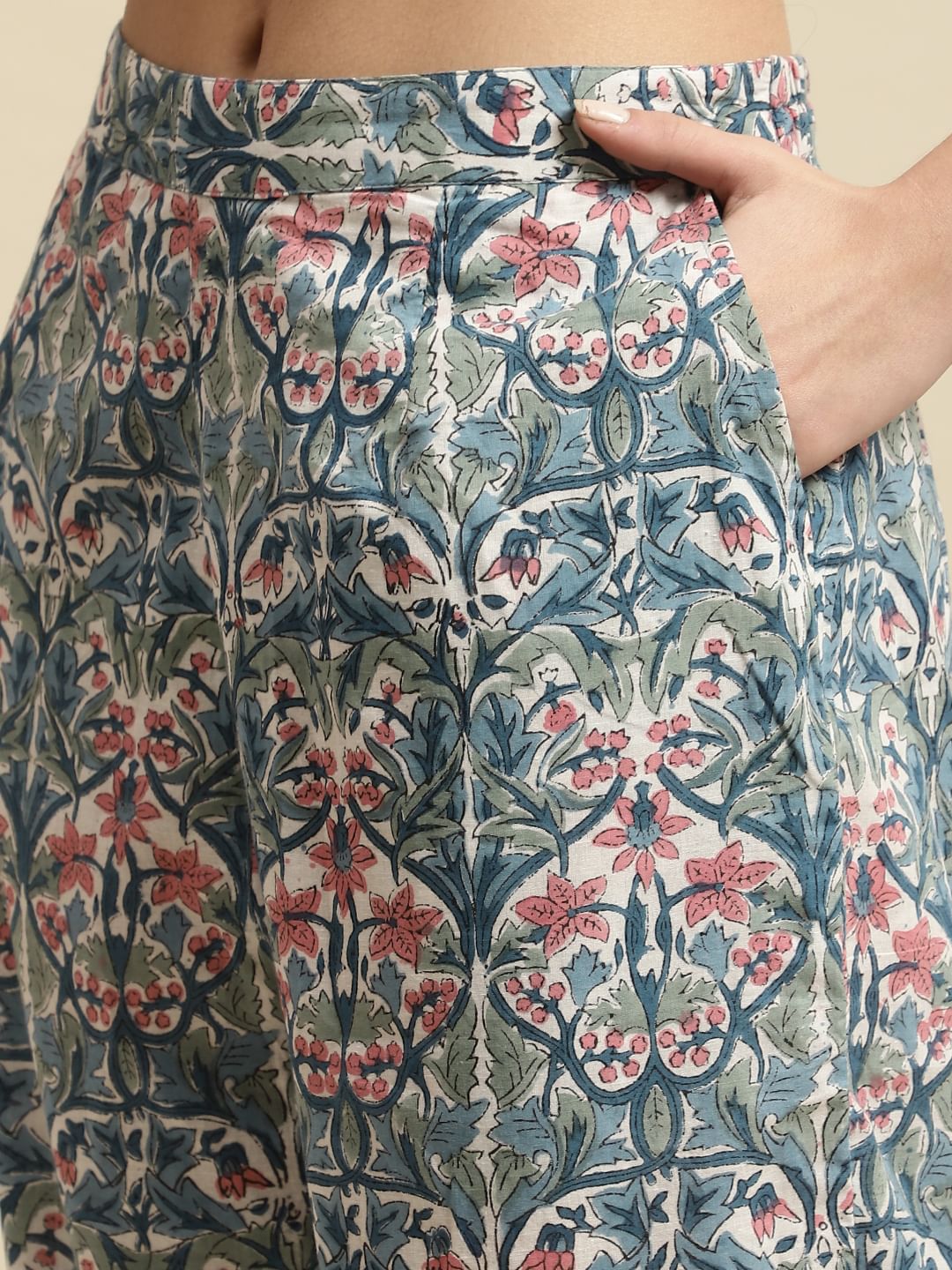 Blue Sanganeri Block Print Co-ord Set