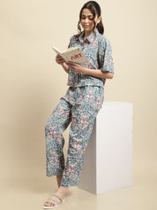 Blue Sanganeri Block Print Co-ord Set