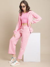 Fleece Baby Pink Winter Night Suit