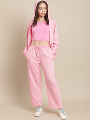 Fleece Baby Pink Winter Night Suit