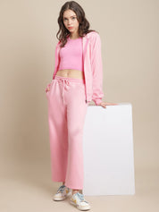 Fleece Baby Pink Winter Night Suit