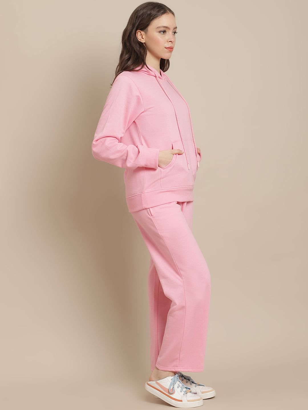 Fleece Baby Pink Winter Night Suit