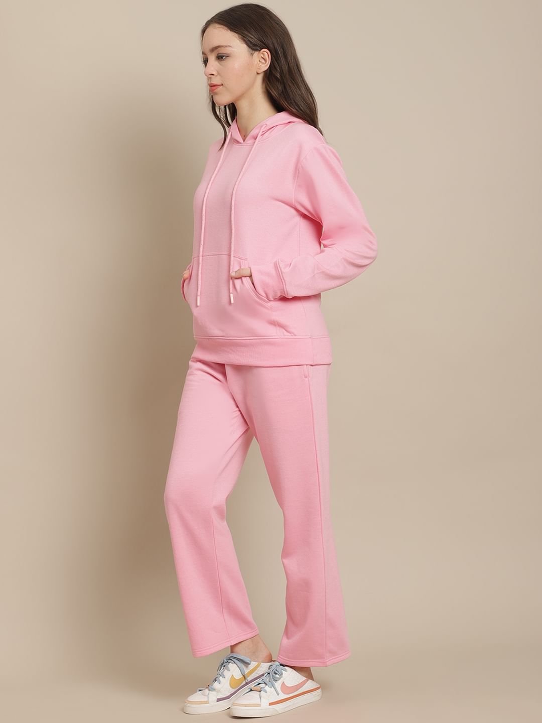 Fleece Baby Pink Winter Night Suit