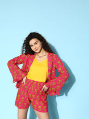 L&L - Noughties Nostalgia - Pure Cotton Floral Printed Vacay Short Set