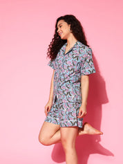 L&L - Noughties Nostalgia - Pure Cotton Floral Printed Vacay Short Set