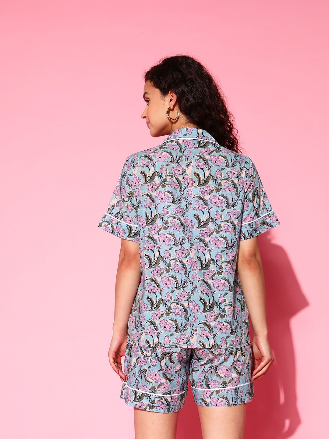 L&L - Noughties Nostalgia - Pure Cotton Floral Printed Vacay Short Set