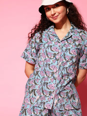 L&L - Noughties Nostalgia - Pure Cotton Floral Printed Vacay Short Set