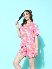 Pink Floral Printed Co-ord Set