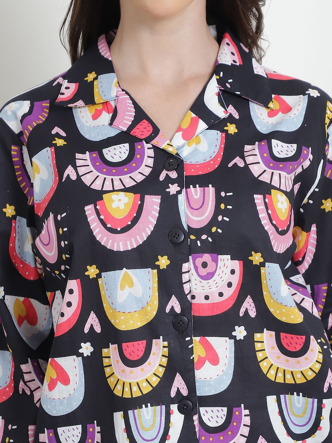 Printed Multi Cotton Night Suit