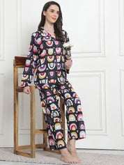 Printed Multi Cotton Night Suit