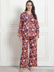 Printed Multi Cotton Night Suit
