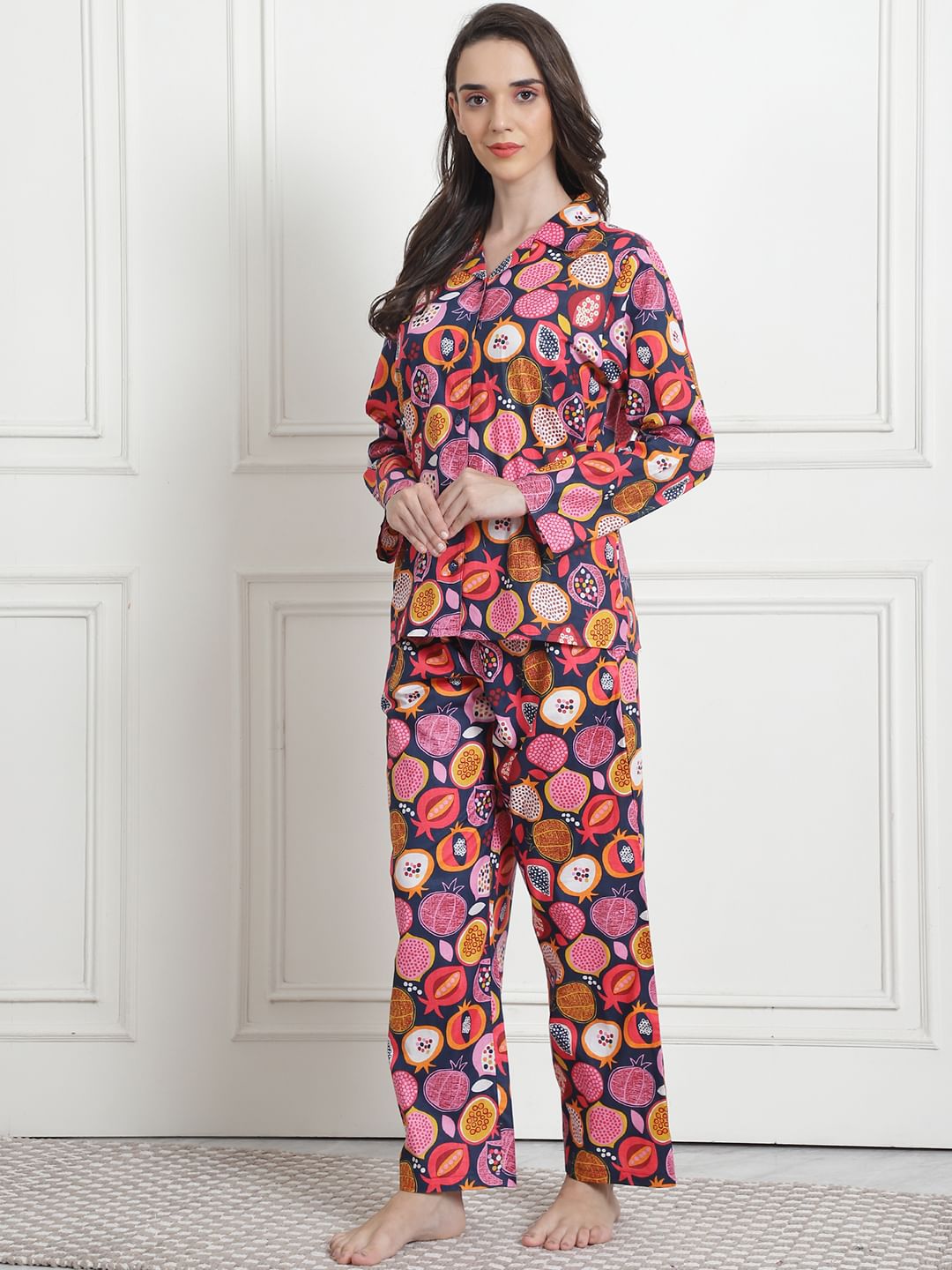 Printed Multi Cotton Night Suit