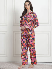 Printed Multi Cotton Night Suit