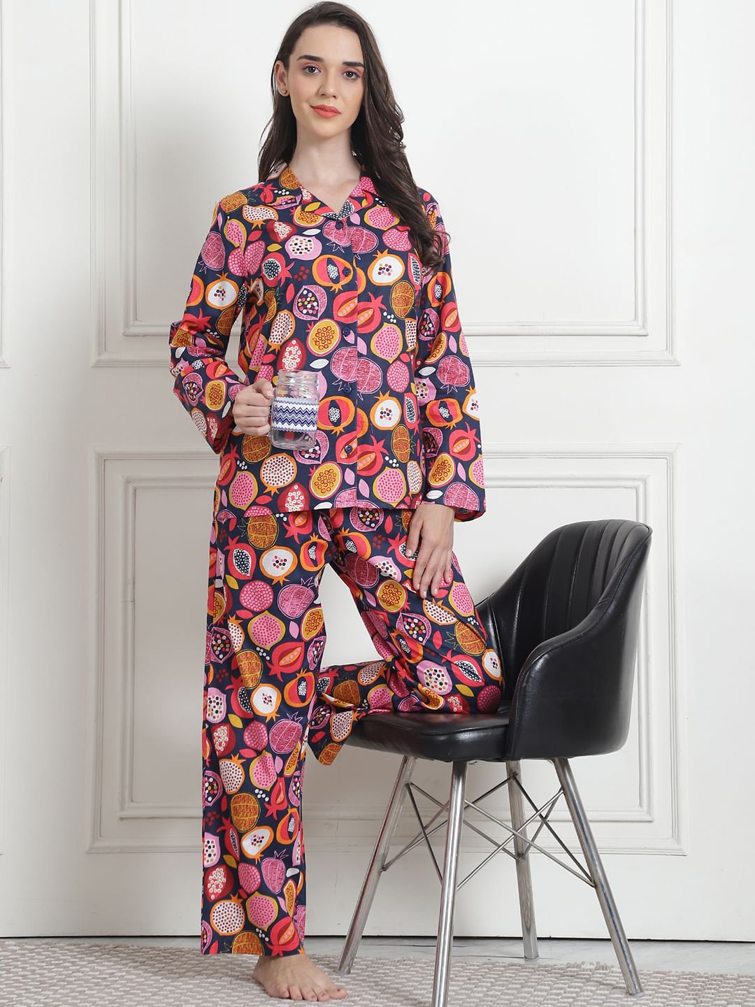 Printed Multi Cotton Night Suit