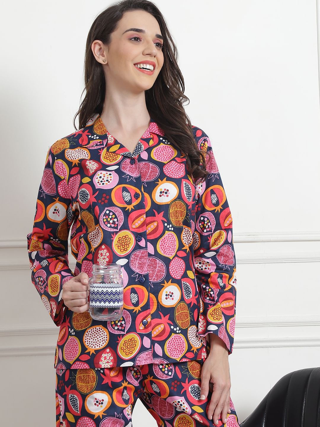 Printed Multi Cotton Night Suit