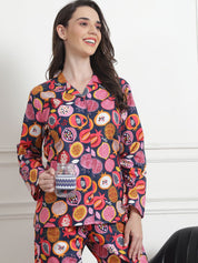 Printed Multi Cotton Night Suit