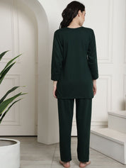 Green Winter Night Suit