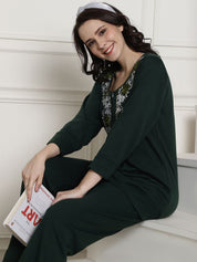 Green Winter Night Suit
