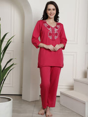 Pink Winter Night Suit