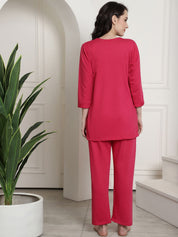 Pink Winter Night Suit