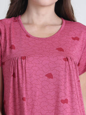 Secret Wish Pink Heart Hosiery Nighty