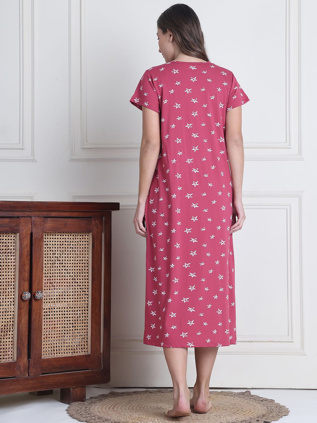 Secret Wish Pink Star Hosiery Nighty