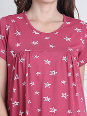 Secret Wish Pink Star Hosiery Nighty