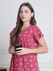 Secret Wish Pink Star Hosiery Nighty