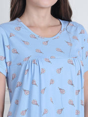 Secret Wish Sky Blue Candy Hosiery Nighty