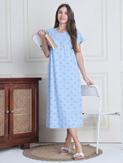 Secret Wish Sky Blue Candy Hosiery Nighty