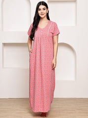 Pink Floral Hosiery Nighty