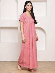 Pink Floral Hosiery Nighty