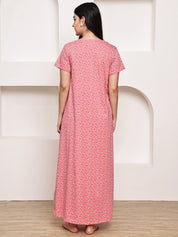 Pink Floral Hosiery Nighty