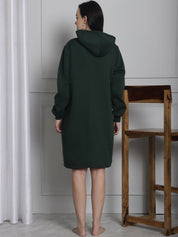 Green Hoodie Winter Maternity Nightdress