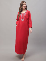 Red Woolen Nighty