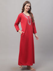 Red Woolen Nighty