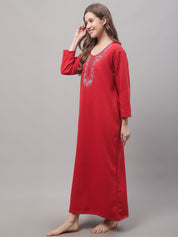Red Woolen Nighty