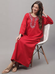 Red Woolen Nighty