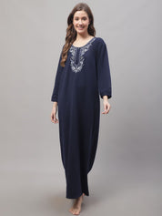 Blue Woolen Nighty