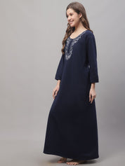 Blue Woolen Nighty
