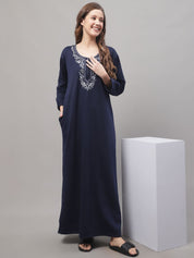 Blue Woolen Nighty