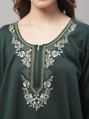 Green Woolen Nighty